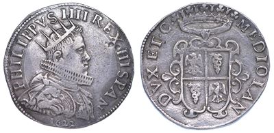 Milano. Filippo IV D’asburgo, 1621-1665. Ducatone 1622.
