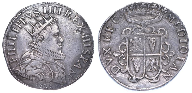 MILANO. FILIPPO IV D’ASBURGO, 1621-1665. Ducatone 1622.  - Auction Numismatics - Cambi Casa d'Aste