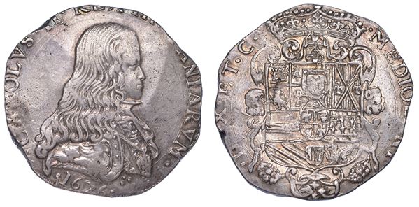 MILANO. CARLO II DI SPAGNA, 1665-1700. Filippo o Carlo 1676.