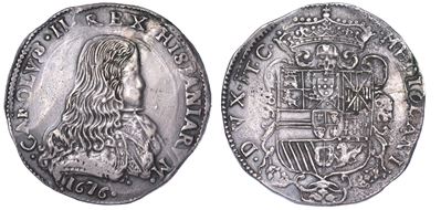 Milano. Carlo II di Spagna, 1665-1700. Filippo o Carlo 1676.