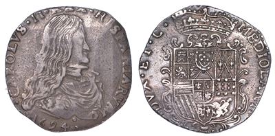 Milano. Carlo II di Spagna, 1665-1700. Filippo o Carlo 1694.