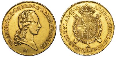 Milano. Restaurazione Asburgica degli Austro-russi. Francesco II D’asburgo-lorena, 1799-1800. Sov...
