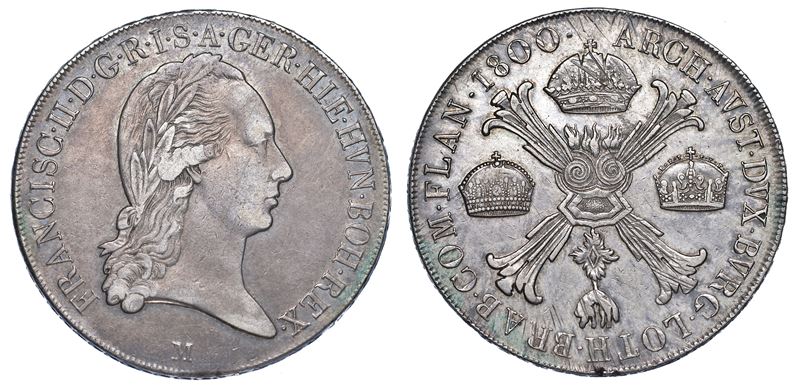 MILANO. FRANCESCO II D’ASBURGO-LORENA, 1792-1800. Crocione 1800.  - Auction Numismatics - Cambi Casa d'Aste