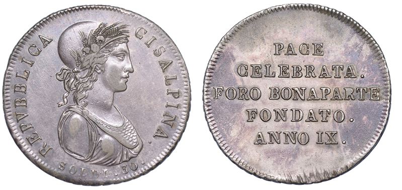 MILANO. REPUBBLICA CISALPINA, 1800-1802. 30 Soldi A. IX/1801.  - Auction Numismatics - Cambi Casa d'Aste