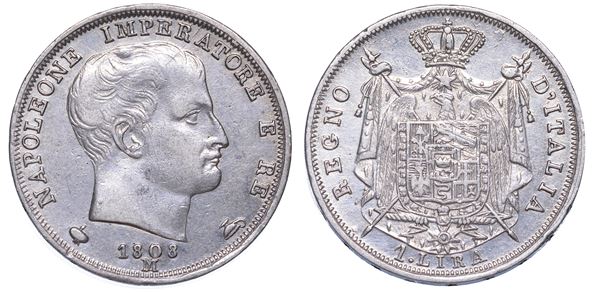 MILANO. NAPOLEONE I, 1805-1814. Lira 1808.