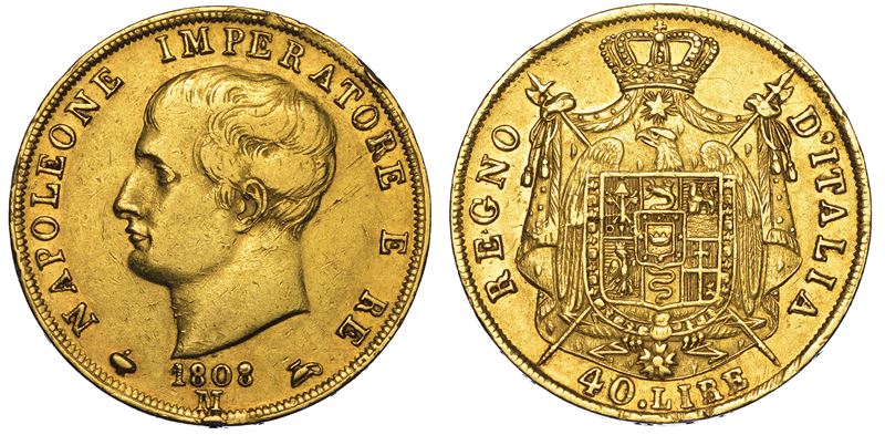 MILANO. NAPOLEONE I, 1805-1814. 40 Lire 1808.  - Asta Numismatica - Cambi Casa d'Aste