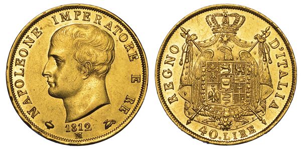 MILANO. NAPOLEONE I, 1805-1814. 40 Lire 1812.