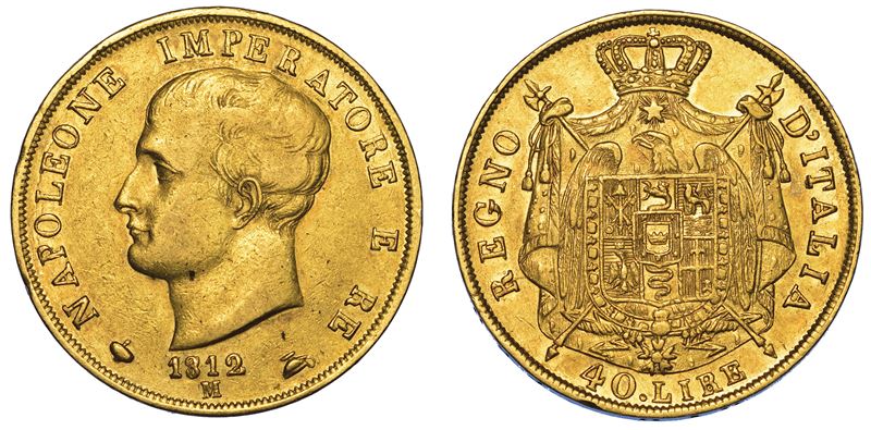 MILANO. NAPOLEONE I, 1805-1814. 40 Lire 1812.  - Auction Numismatics - Cambi Casa d'Aste