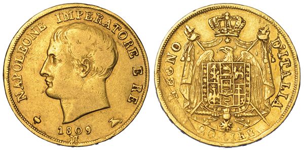 MILANO. NAPOLEONE I, 1805-1814. 20 lire 1809.