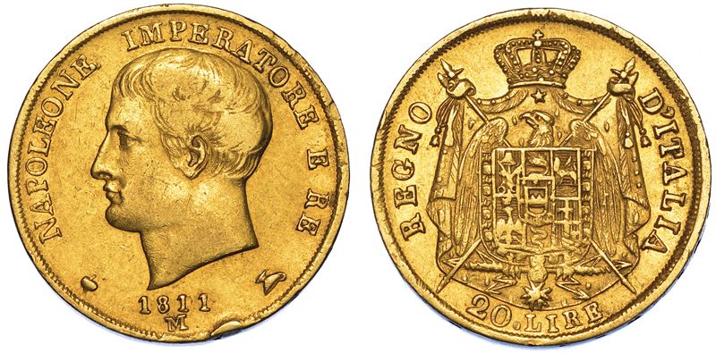 MILANO. NAPOLEONE I, 1805-1814. 20 lire 1811.  - Auction Numismatics - Cambi Casa d'Aste