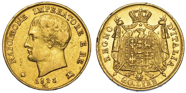 MILANO. NAPOLEONE I, 1805-1814. 20 lire 1813.