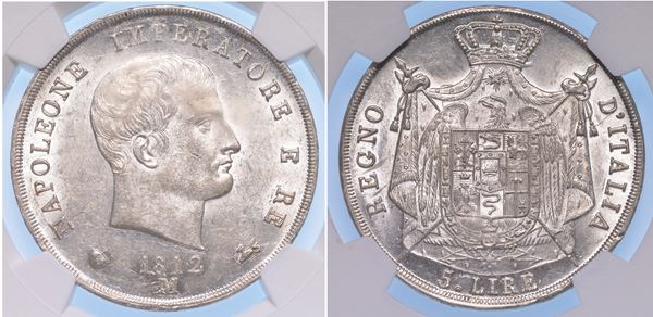 MILANO. NAPOLEONE I, 1805-1814. 5 Lire 1812.