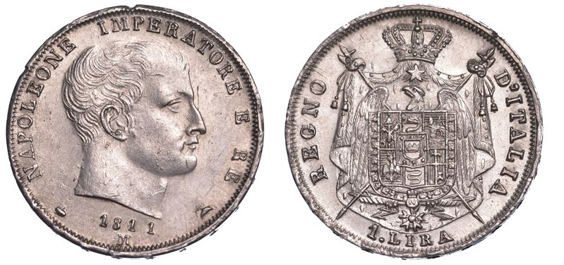 MILANO. NAPOLEONE I, 1805-1814. Lira 1811.  - Auction Numismatics - Cambi Casa d'Aste
