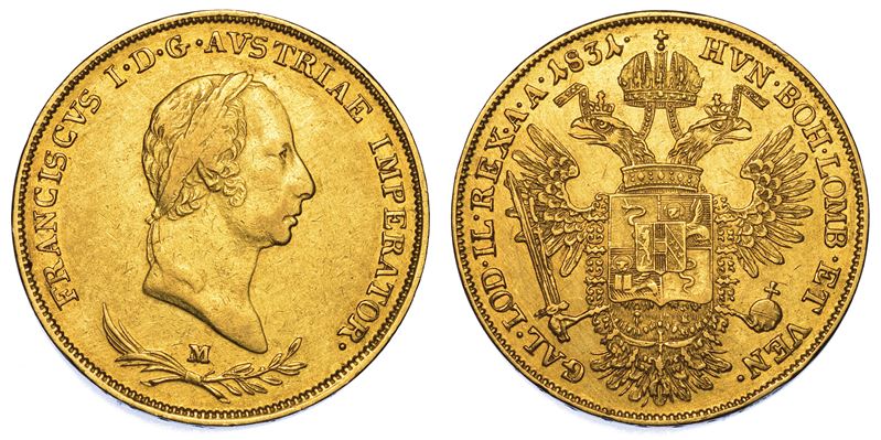MILANO. FRANCESCO I D'ASBURGO-LORENA, 1815-1835. Sovrana 1831.  - Auction Numismatics - Cambi Casa d'Aste