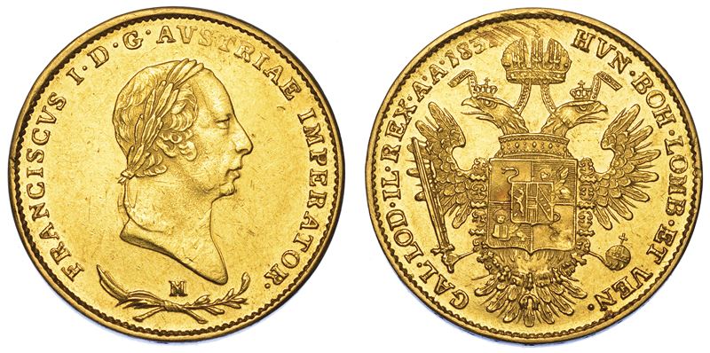 MILANO. FRANCESCO I D'ASBURGO-LORENA, 1815-1835. Mezza sovrana 1831.  - Auction Numismatics - Cambi Casa d'Aste
