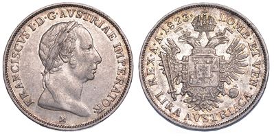 Milano. Francesco i D'asburgo-lorena, 1815-1835. Lira Austriaca 1823.