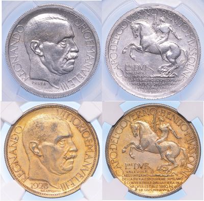 Milano - Vittorio Emanuele III di Savoia, 1900-1946. Lotto di 2 Buoni.