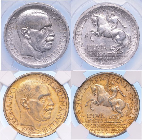 MILANO - VITTORIO EMANUELE III DI SAVOIA, 1900-1946. Lotto di 2 buoni.