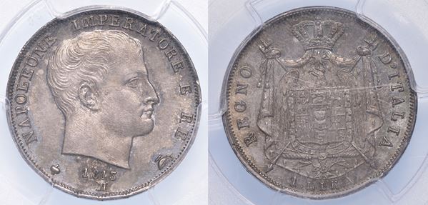 MILANO. NAPOLEONE I, 1805-1814. Lira 1813.