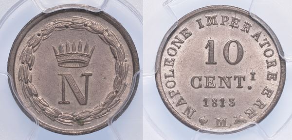 MILANO. NAPOLEONE I, 1805-1814. 10 centesimi 1813.