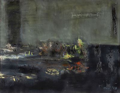 Senza titolo (olio su tela, 90 x 70 cm, 1958)
