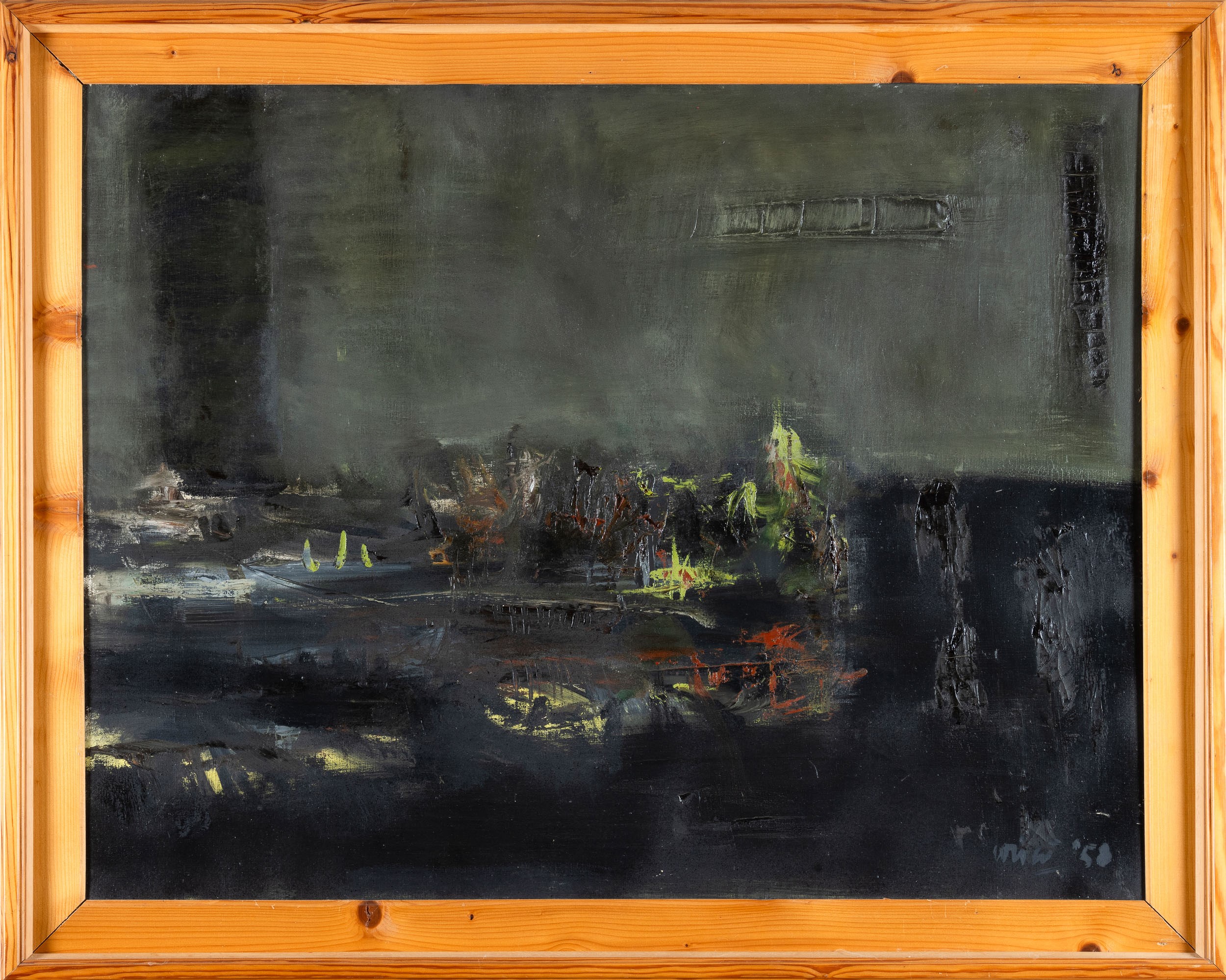 Rodolfo Aricò - Senza titolo (olio su tela, 90 x 70 cm, 1958)