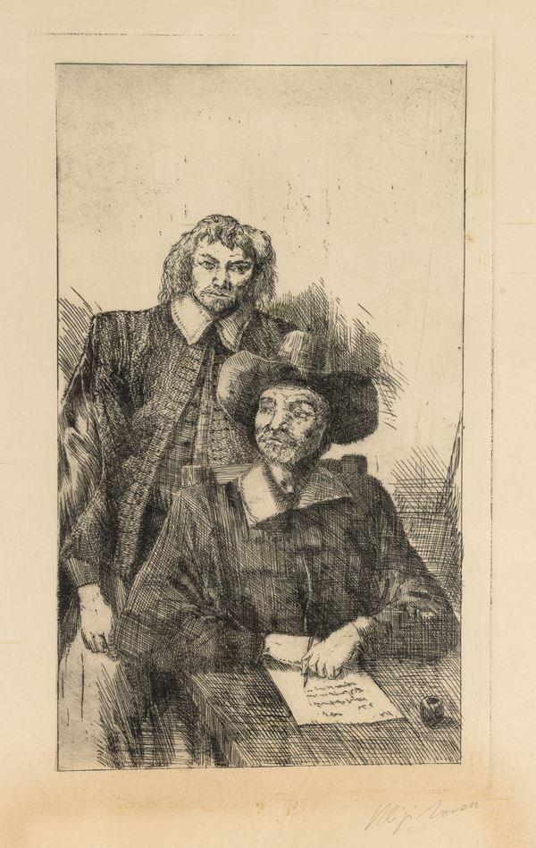 Uno scrittore e altra figura