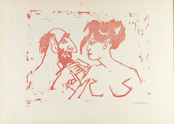 Uomo che corteggia signora