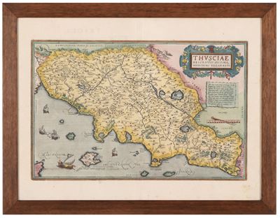 Abraham Ortelius (1527-1598) Thusciae Descriptio…, XVI Secolo
