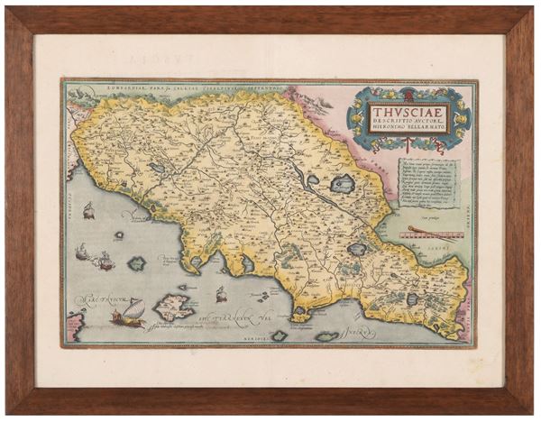 Abraham Ortelius (1527-1598) Thusciae descriptio…, XVI secolo