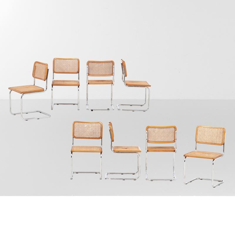 Marcel Breuer : Otto sedie mod. Ceska.  - Auction Design LAB - Cambi Casa d'Aste