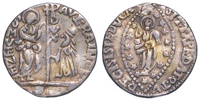 Zecca incerta (Slava?), Imitazione dello zecchino di Paolo Renier, 1779-1789, argento, g. 2,38, d...