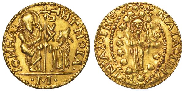 ZECCA INCERTA (INDIA?). Imitazione orientale del ducato veneziano.