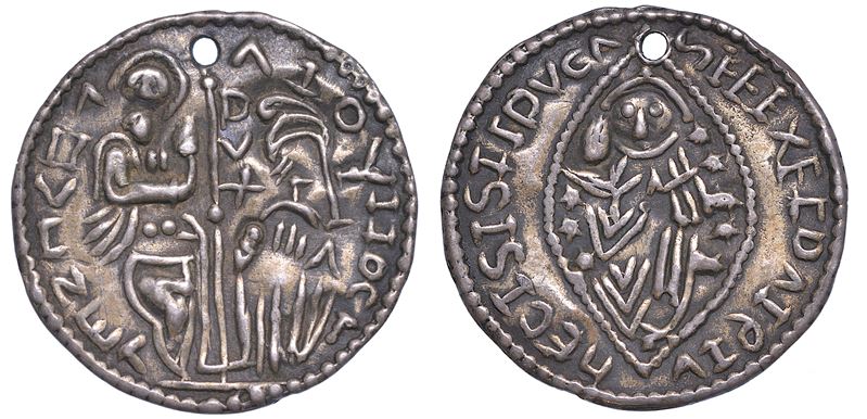 ZECCA INCERTA (INDIA?). Imitazione in argento del mezzo zecchino di Alvise Mocenigo.  - Asta Numismatica - Cambi Casa d'Aste