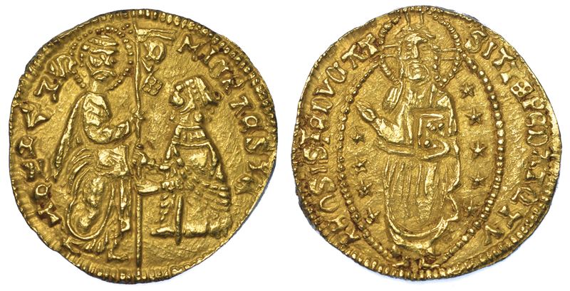 CHIOS. DOMINAZIONE GENOVESE (LA MAONA). DOGI ANONIMI, 1347-1415. Imitazione orientale del ducato veneziano di Michele Steno, 1400-1413.  - Auction Numismatics - Cambi Casa d'Aste