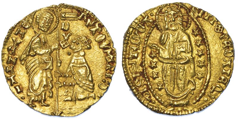 CHIOS. DOMINAZIONE GENOVESE (LA MAONA). DOGI ANONIMI, 1347-1415. Imitazione orientale del ducato veneziano di Antonio Venier, 1382-1400.  - Asta Numismatica - Cambi Casa d'Aste