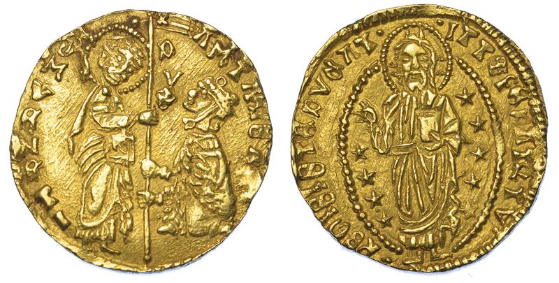 CHIOS. DOMINAZIONE GENOVESE (LA MAONA). DOGI ANONIMI, 1347-1415. Imitazione orientale del ducato veneziano di Antonio Venier, 1382-1400.  - Asta Numismatica - Cambi Casa d'Aste