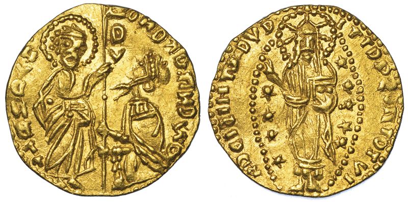 VENEZIA. ANDREA DANDOLO, 1343-1354. Ducato di imitazione di Chiarenza sotto Roberto d'Angiò, 1346-1364.  - Asta Numismatica - I - Cambi Casa d'Aste