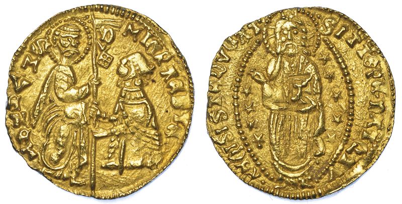 CHIOS. DOMINAZIONE GENOVESE (LA MAONA). DOGI ANONIMI, 1347-1415. Imitazione orientale del ducato veneziano di Michele Steno, 1400-1413.  - Auction Numismatics - Cambi Casa d'Aste
