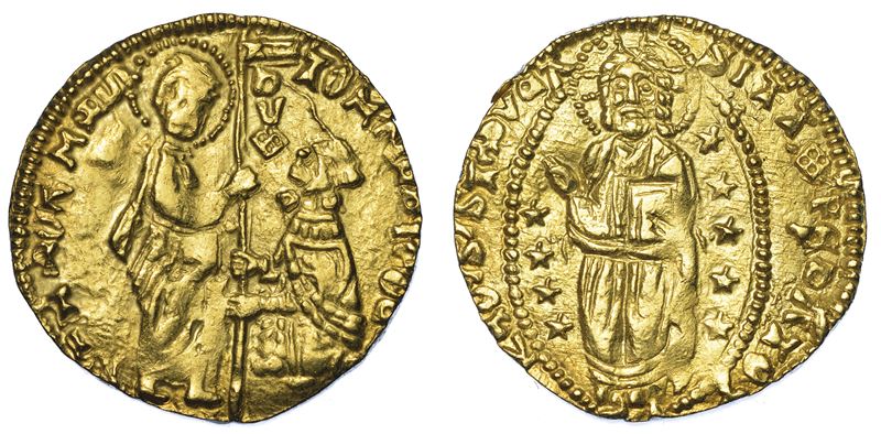 CHIOS. DOMINAZIONE GENOVESE (LA MAONA). DOGI ANONIMI, 1347-1415. Imitazione orientale del ducato veneziano di Tommaso Mocenigo, 1414-1423.  - Auction Numismatics - Cambi Casa d'Aste