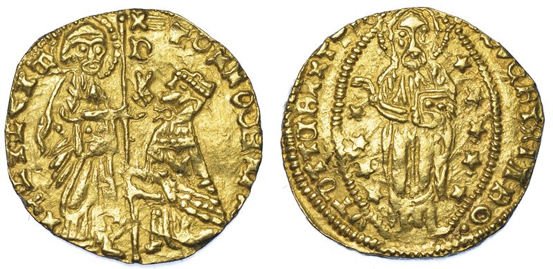 CHIOS. DOMINAZIONE GENOVESE (LA MAONA). DOGI ANONIMI, 1347-1415. Imitazione orientale del ducato veneziano di Tommaso Mocenigo, 1414-1423.  - Auction Numismatics - Cambi Casa d'Aste