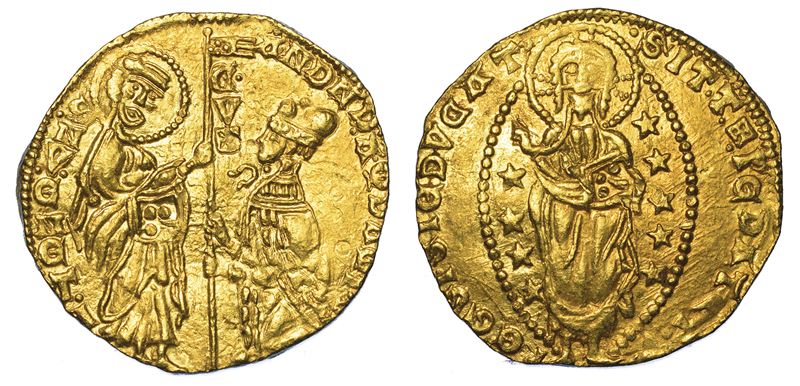 CHIARENZA. ROBERTO D'ANGIÒ PRINCIPE DI ACAIA, 1346-1364. Imitazione orientale del ducato veneziano di Andrea Dandolo, 1343-1354.  - Auction Numismatics - Cambi Casa d'Aste