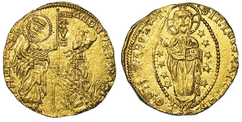 CHIARENZA. ROBERTO D'ANGIÒ PRINCIPE DI ACAIA, 1346-1364. Imitazione orientale del ducato veneziano di Andrea Dandolo, 1343-1354.  - Auction Numismatics - Cambi Casa d'Aste