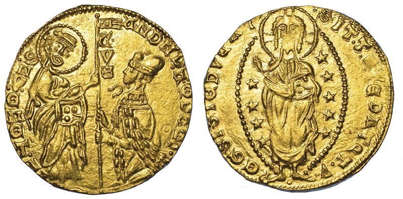 CHIARENZA. ROBERTO D'ANGIÒ PRINCIPE DI ACAIA, 1346-1364. Imitazione orientale del ducato veneziano di Andrea Dandolo, 1343-1354.  - Asta Numismatica - Cambi Casa d'Aste