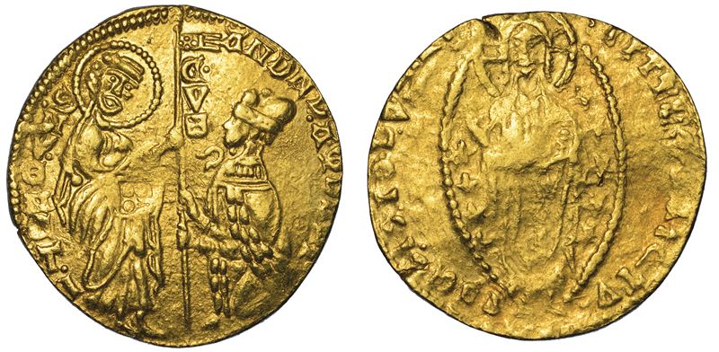 CHIARENZA. ROBERTO D'ANGIÒ PRINCIPE DI ACAIA, 1346-1364. Imitazione orientale del ducato veneziano di Andrea Dandolo, 1343-1354.  - Auction Numismatics - Cambi Casa d'Aste
