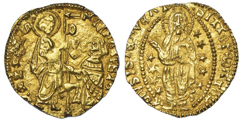 CHIOS. DOMINAZIONE GENOVESE (LA MAONA). DOGI ANONIMI, 1347-1415. Imitazione orientale del ducato veneziano di Michele Steno, 1400-1413.  - Auction Numismatics - Cambi Casa d'Aste