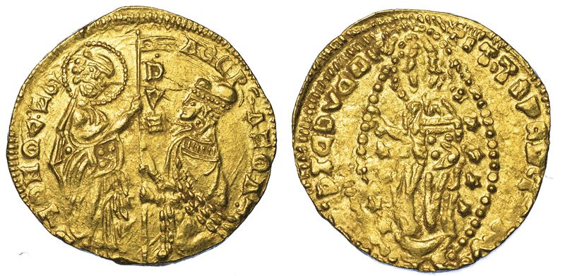 CHIARENZA. ROBERTO D'ANGIÒ PRINCIPE DI ACAIA, 1346-1364. Imitazione orientale del ducato veneziano di Andrea Dandolo, 1343-1354.  - Auction Numismatics - Cambi Casa d'Aste