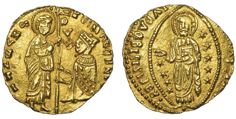 CHIOS. DOMINAZIONE GENOVESE (LA MAONA). DOGI ANONIMI, 1347-1415. Imitazione orientale del ducato veneziano di Tommaso Mocenigo, 1414-1423.  - Auction Numismatics - Cambi Casa d'Aste