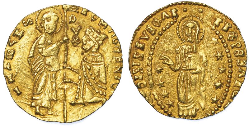 CHIOS. DOMINAZIONE GENOVESE (LA MAONA). DOGI ANONIMI, 1347-1415. Imitazione orientale del ducato veneziano di Tommaso Mocenigo, 1414-1423.  - Auction Numismatics - Cambi Casa d'Aste