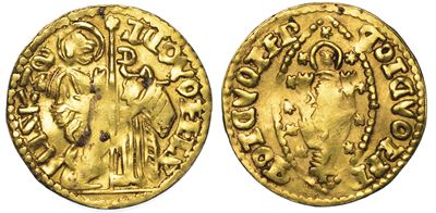Zecca Incerta (india?). Imitazione Orientale dello Zecchino Veneziano di Alvise Mocenigo.